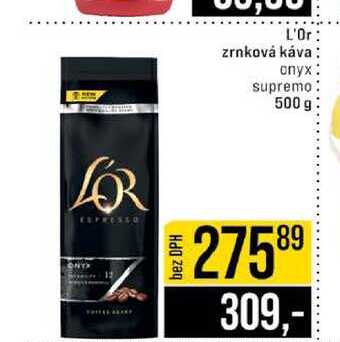 L'Or zrnková káva onyx supremo 500 g