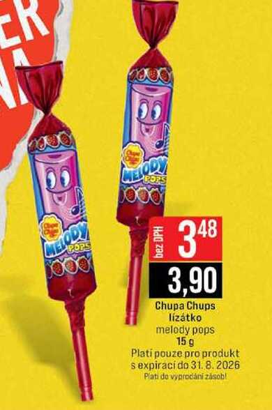 Chupa Chups lízátko melody pops 15 g