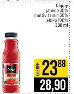 Cappy jahoda 35% multivitamin 50% jablko 100% 330 ml