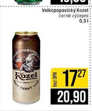 Velkopopovický Kozel černé výčepni 0,5l