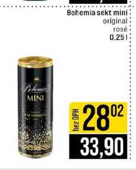 Bohemia sekt mini original rosé 0,25l