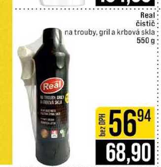 Real čistič na trouby, gril a krbová skla 550 g 