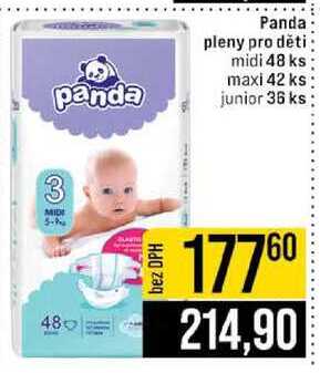 Panda pleny pro děti midi 48 ks maxi 42 ks junior 36 ks