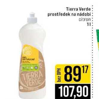 Tierra Verde prostředek na nádobí citron 1l
