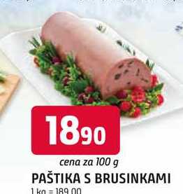 PAŠTIKA S BRUSINKAMI 100 g