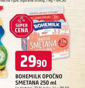 BOHEMILK OPOČNO SMETANA 250 ml