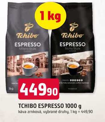 TCHIBO ESPRESSO 1000 g káva zrnková, vybrané druhy