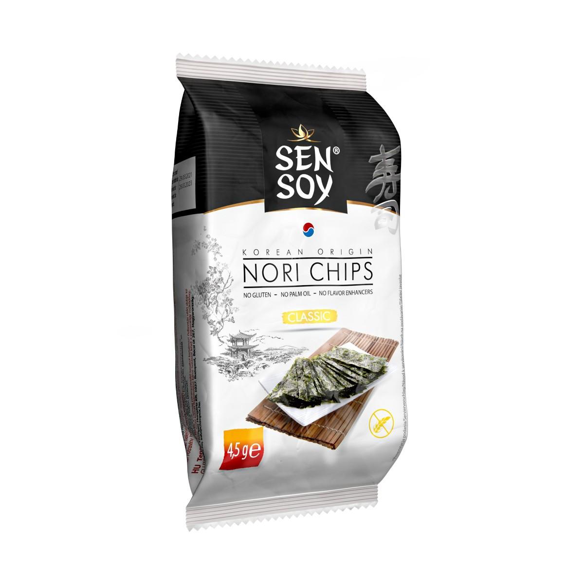 SENSOY Mořské řasy chipsy, 4.5 g