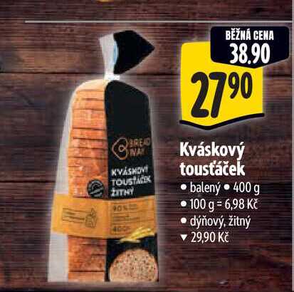   Kváskový tousťáček 400 g