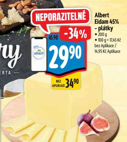Albert Eidam 45% - plátky 200 g