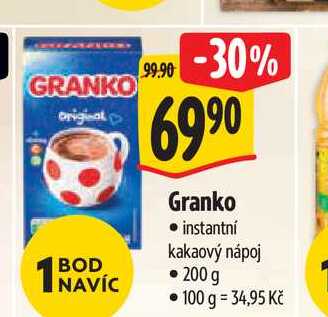 Granko instantní kakaový nápoj 200 g