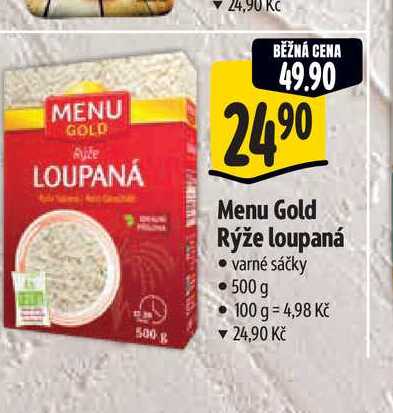   Menu Gold Rýže loupaná varné sáčky 500 g 