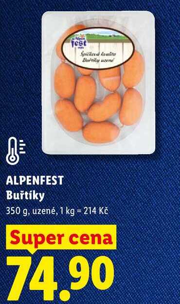ALPENFEST Buřtíky, 350 g