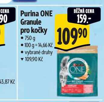 Purina One krmivo pro kočky, různé druhy 750g