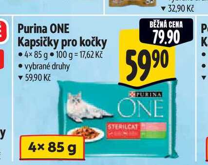 Purina ONE Kapsičky pro kočky 4x85 g