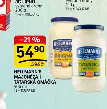 HELLMANN'S MAJONÉZA | TATARSKÁ OMÁČKA 405 ml