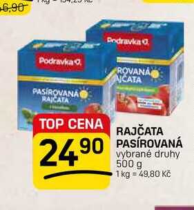 RAJČATA PASÍROVANÁ vybrané druhy 500 g
