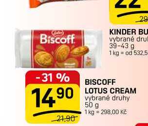BISCOFF LOTUS CREAM vybrané druhy 50 g