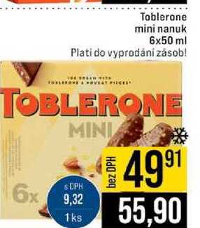 Toblerone mini nanuk 6x50 ml 