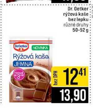 Dr. Oetker rýžová kaše bez lepku různé druhy 50-52 g