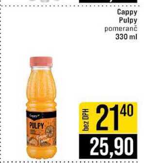 Cappy Pulpy pomeranč 330 ml