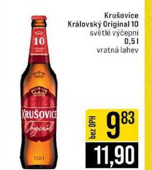 Krušovice Královský Original 10 světlé výčepni 0,5l