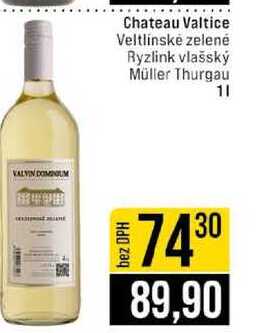 Chateau Valtice Veltlínské zelené Ryzlink vlašský Müller Thurgau 1l