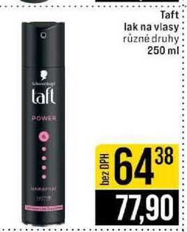 Taft lak na vlasy různé druhy 250 ml