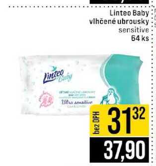 Linteo Baby vlhčené ubrousky sensitive 64 ks 