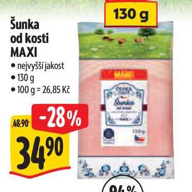 Šunka od kosti MAXI, 130 g