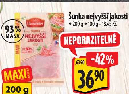 Šunka nejvyšší jakosti, 200 g