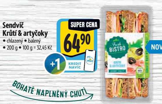 Sendvič Krůtí & artyčoky, 200 g