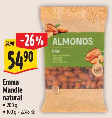 Emma Mandle natural, 200 g