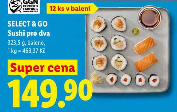 SELECT & GO Sushi pro dva, 323,5 g