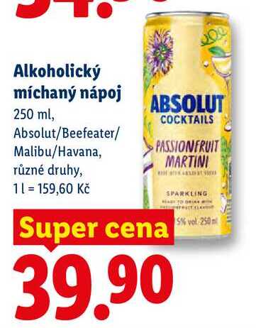 Alkoholický míchaný nápoj, 250 ml