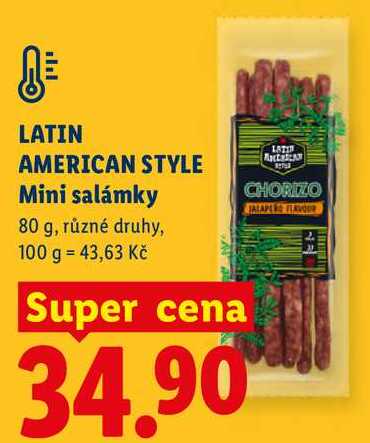 LATIN AMERICAN STYLE Mini salámky, 80 g