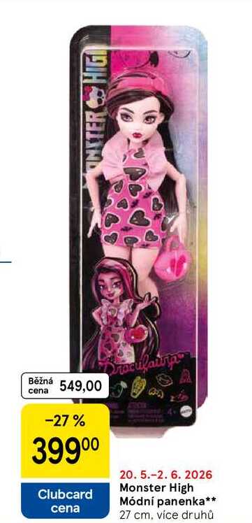 Monster High Módní panenka, 27 cm, více druhů