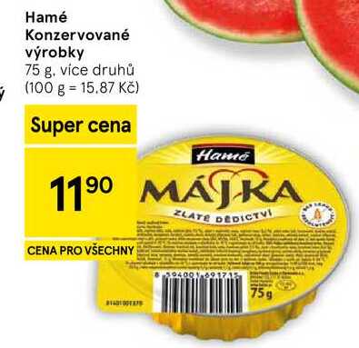 Hamé Konzervované výrobky, 75 g, více druhů 