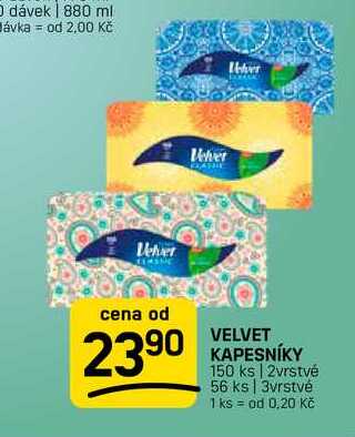VELVET KAPESNÍKY 150 ks | 2vrstvé 56 ks | 3vrstvé