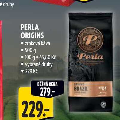 PERLA ORIGINS zrnková káva 500 g
