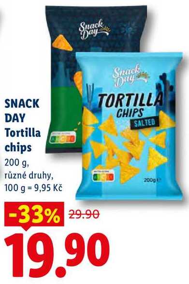 SNACK DAY Tortilla chips, 200 g