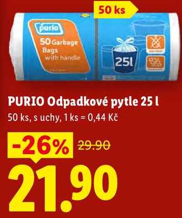 PURIO Odpadkové pytle 251, 50 ks