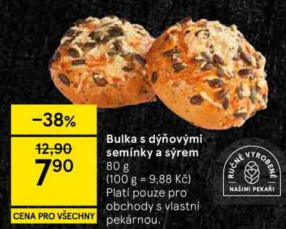 Bulka s dýňovými semínky a sýrem, 80 g  