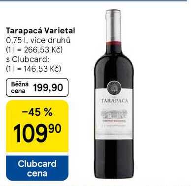 Tarapacá Varietal, 0.75 l, více druhů 