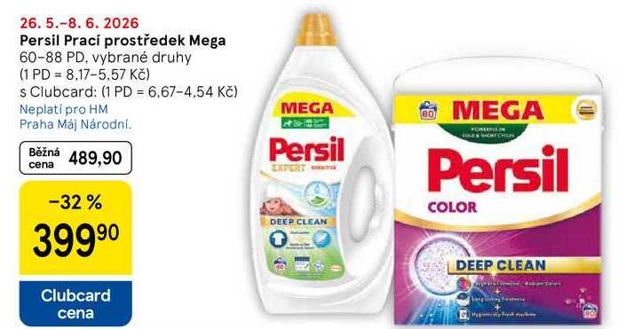 Persil Prací prostředek Mega, 60-88 PD, vybrané druhy