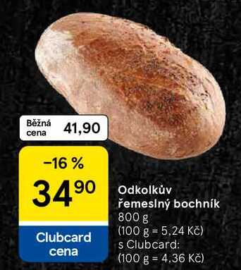 Odkolkův řemeslný bochník, 800 g 