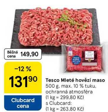 Tesco Mleté hovězí maso, 500 g