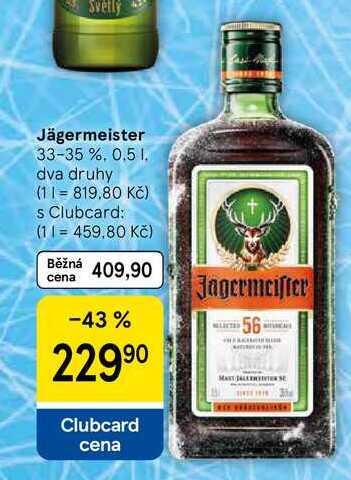 Jägermeister 33-35 %, 0,5 l