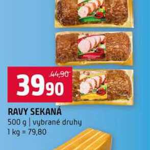 RAVY SEKANÁ 500 g vybrané druhy