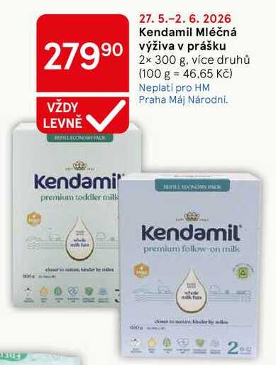 Kendamil Mléčná výživa v prášku, 2x 300 g, více druhů 